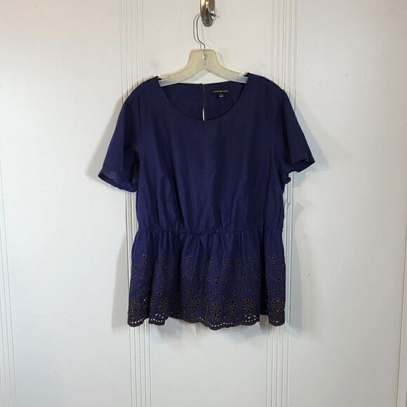 Plus Size Lane Bryant Blue Top - Picture 5 of 12